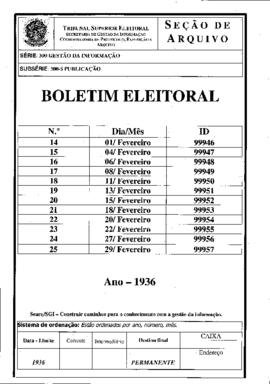 Boletim Eleitoral - Ano V, nº 18