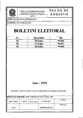 Boletim Eleitoral - Ano I,  nº 3