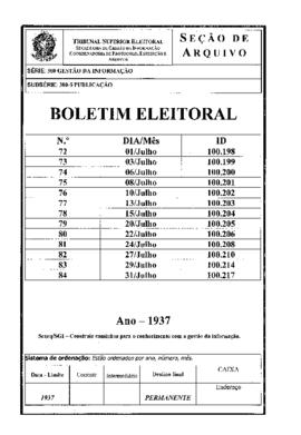 Boletim Eleitoral - Ano VI, nº 72