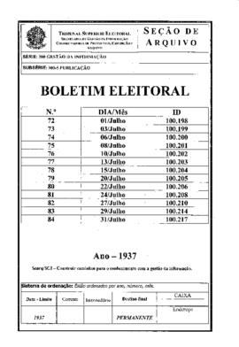 Boletim Eleitoral - Ano VI, nº 84