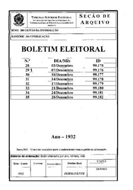 Boletim Eleitoral - Ano I,  nº 32